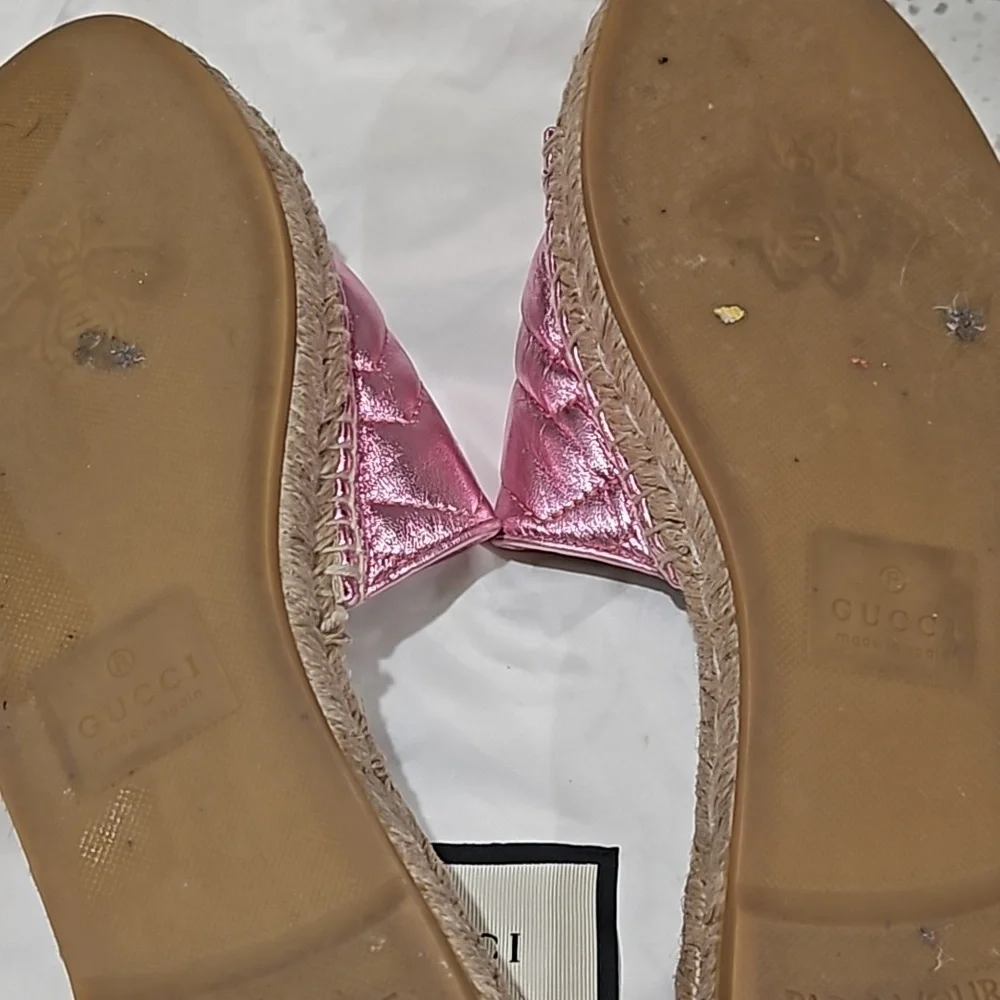 Gucci barbie pink metallic slides 10 41 - Picture 5 of 8